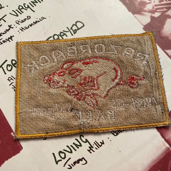 Vintage Razorback Ball Saigon Cheesecloth Backed Patch - Picture 3 of 4